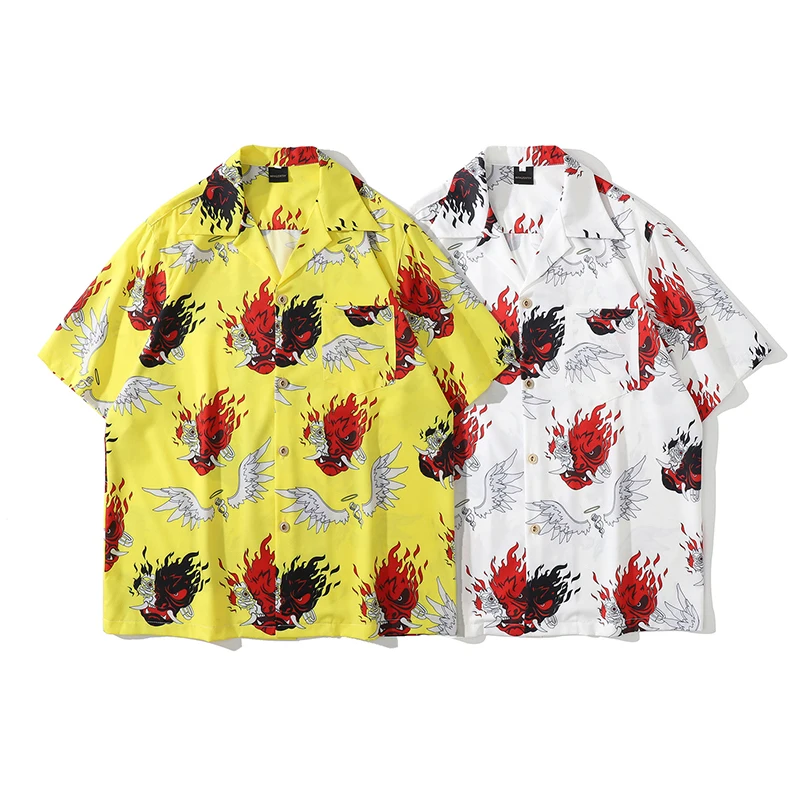 
 2021 популярный китайский дизайна, очень больших размеров свободного кроя с короткими рукавами и пуговицами для детей; Рубашка для мужчин  