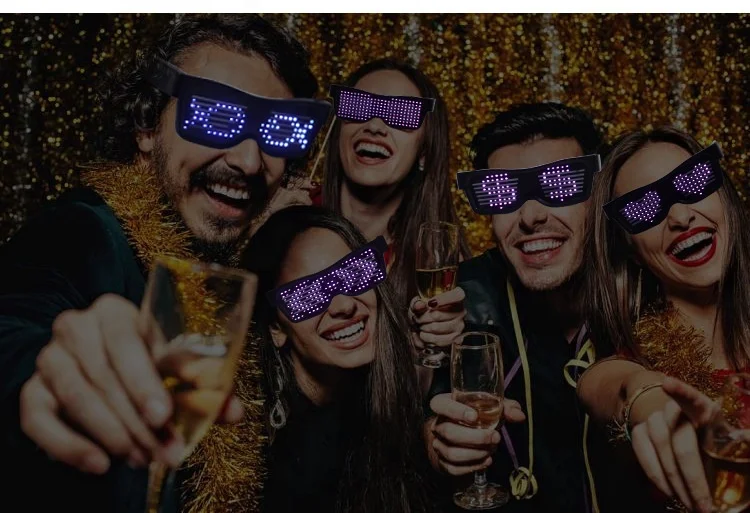 Wireless Led Eye Glasses Party The Glow In Dark Led Fashion Glasses Light Up Led Glasses App Programmable