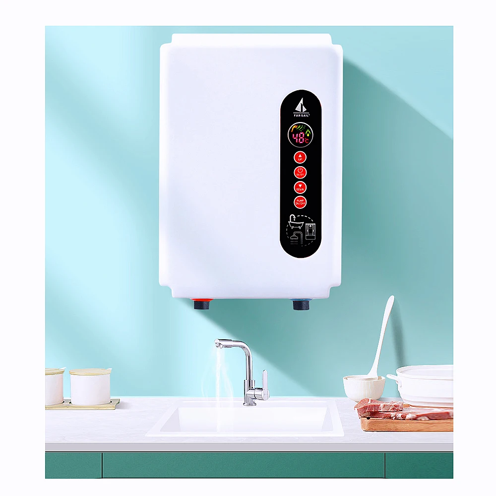 5500W 220V Water Heater Booster Pump Hot Water Heater With Built-In Pressure Pump