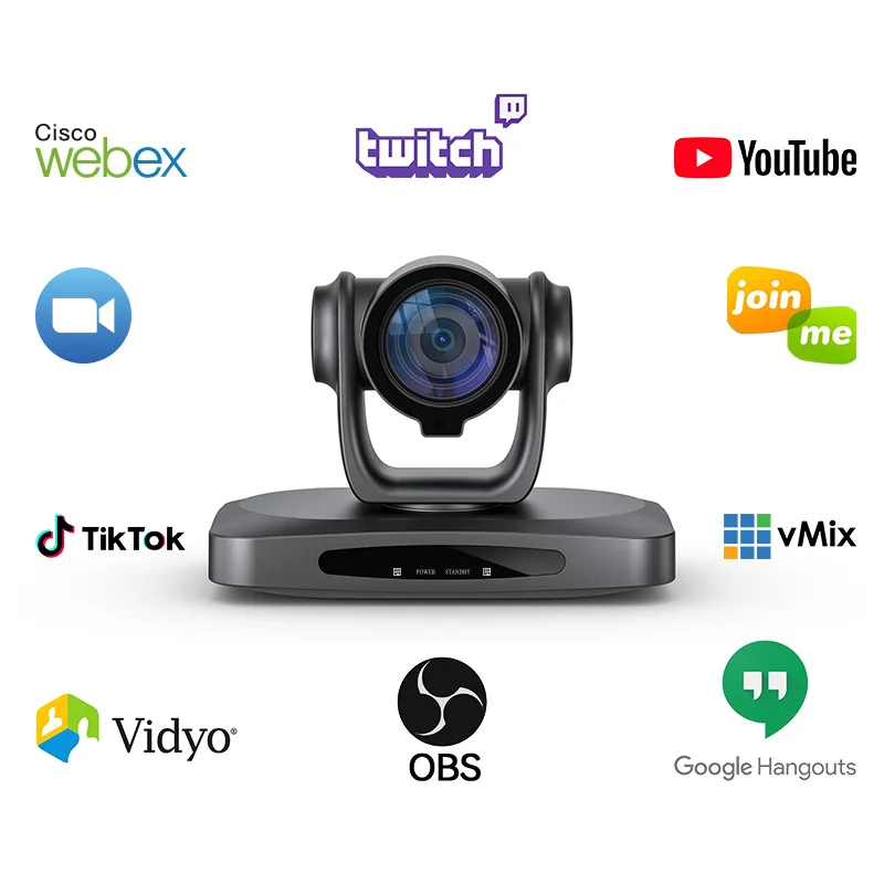Oem 4k Auto Track Video Conference Camera 12x Optical Zoom Livestream Camera For Church And Studio Class