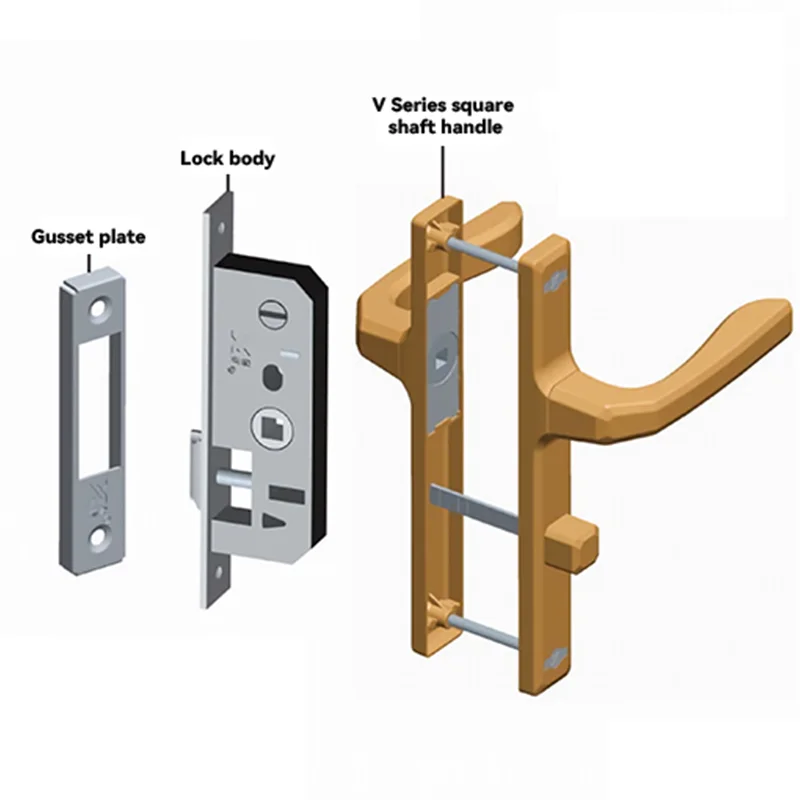 High-end quality Durable Modern interiors Popular durable high-end aluminum door handle locks