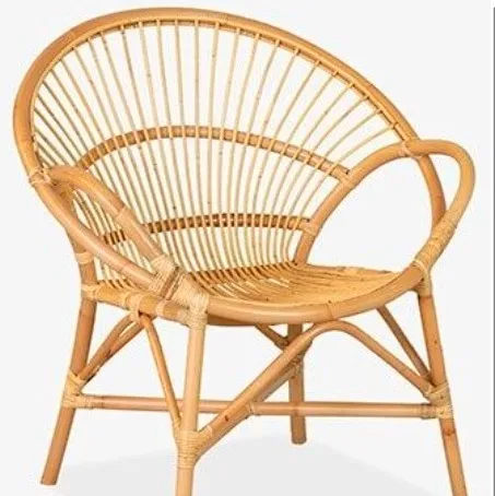 Simple design rattan kid chair, living room furniture and garden decoration bamboo kid baby chair