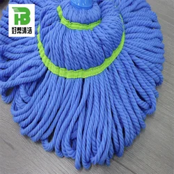 Xingtai home floor cleaning microfiber yarn twist mop with stainless steel handle