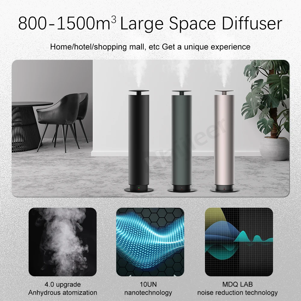 120ml office waterless nebulizing aromatherapy essential oil aroma diffusers scent marketing air freshener tower scent diffuser