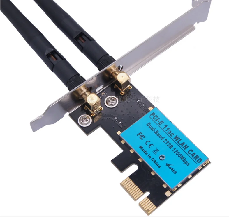 Built-in Wireless Receiver WiFi Transmitter PCI-E Wireless Dual-band Network Card AC1200Mbps Computer