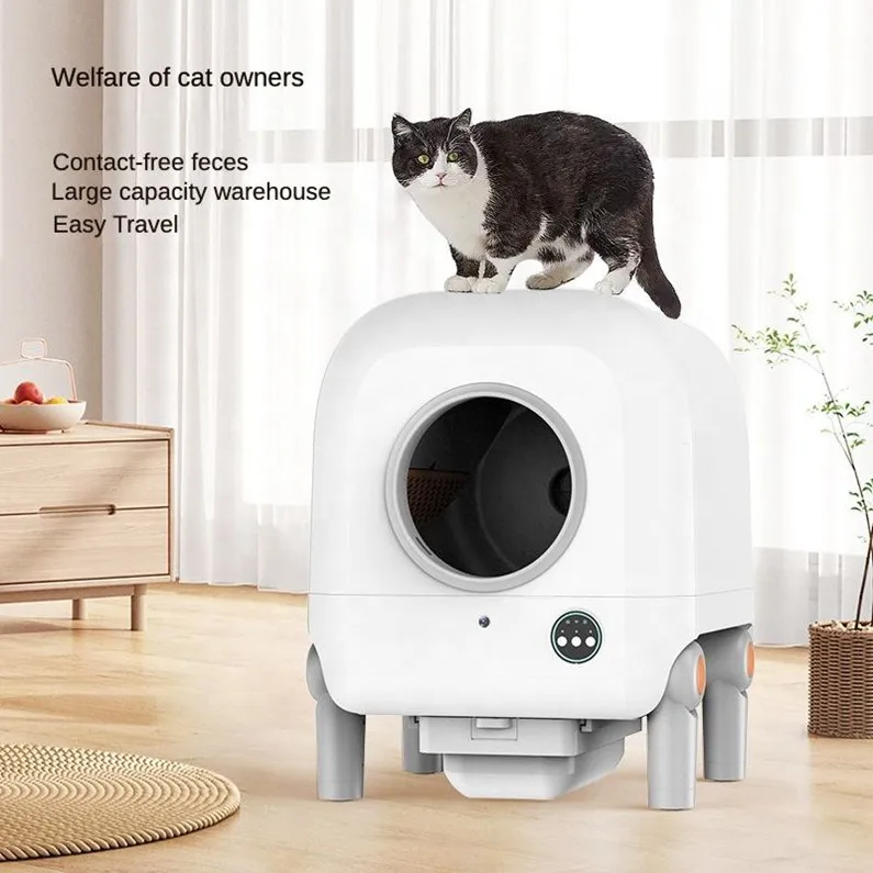 New Design Self Cleaning Air Circulation Electric Smart Cat Litter Box For Multiple Pets App Control Automatic Cat Litter Basin
