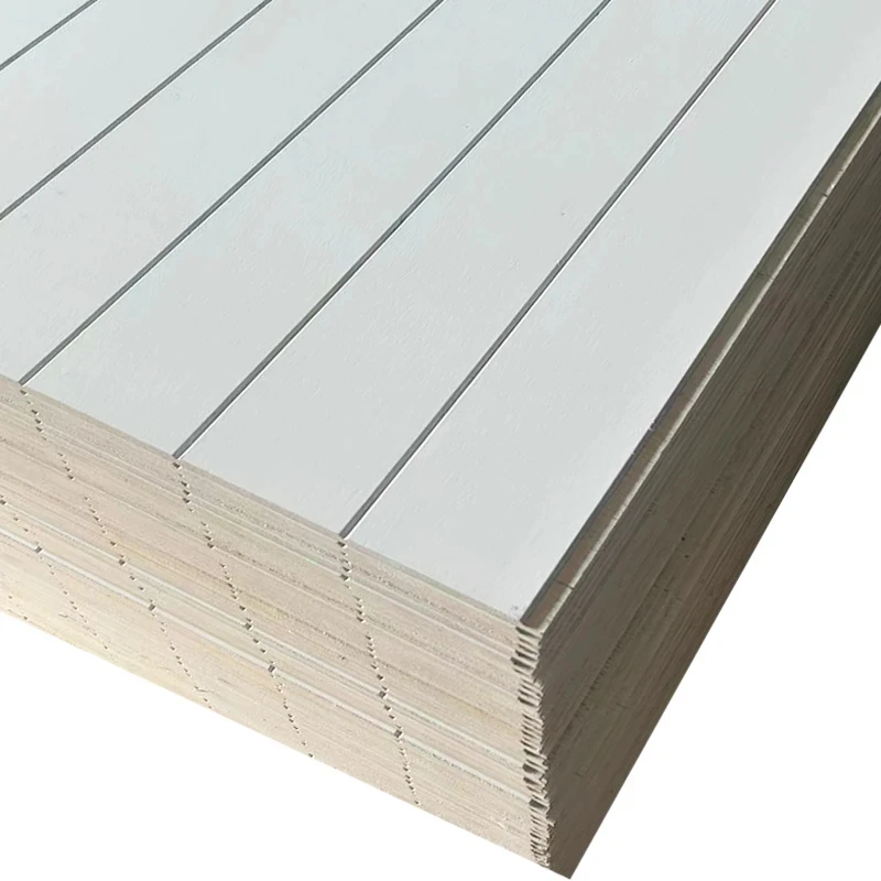 Factory sell 9mm T1-11 V/ U tongue and grooved pine plywood slotted plywood wall Roof