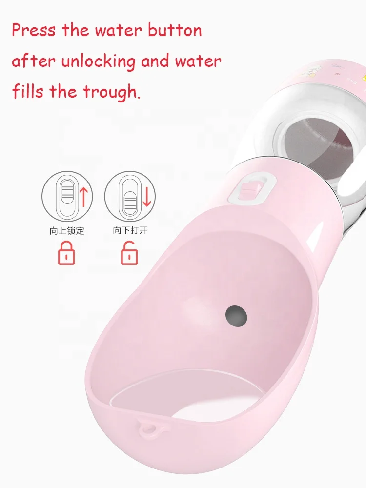 550Ml Plastic Portable Dog Travel Drinking Pet Dog Bowls Mat Food Scoop Feeder