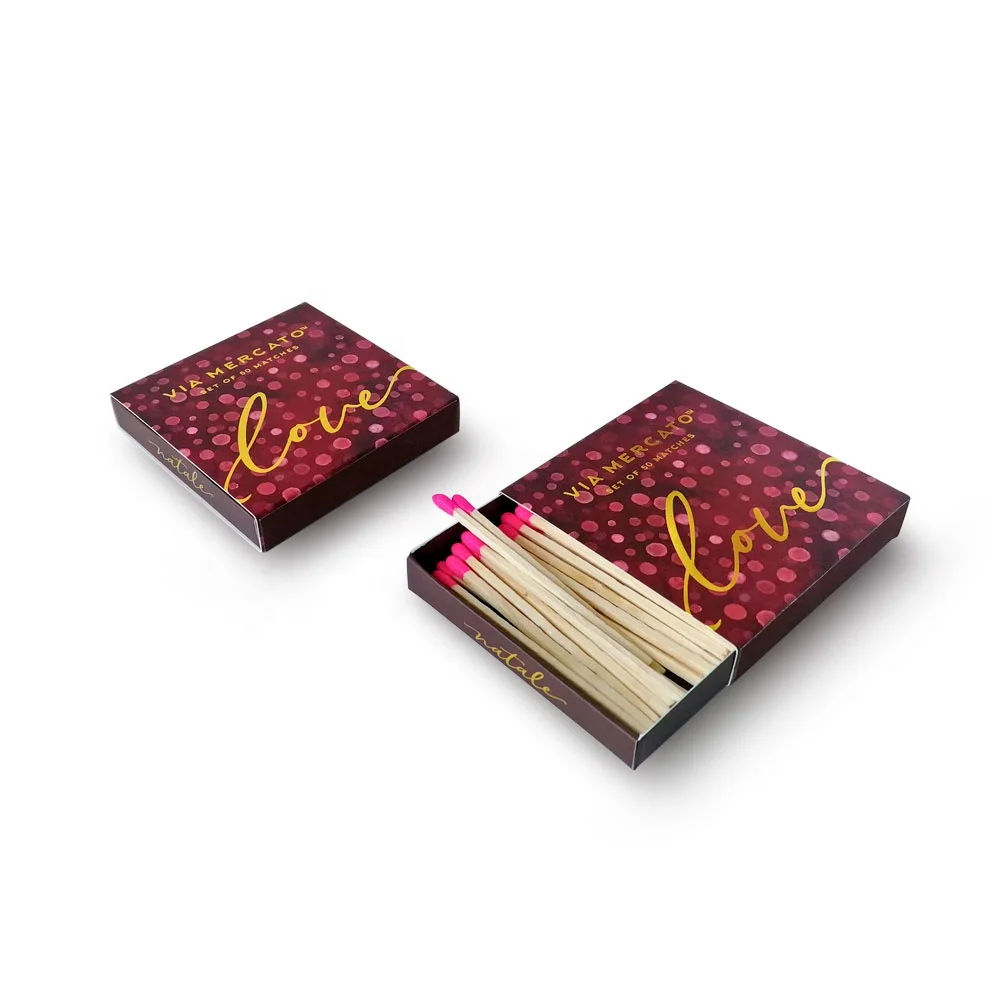 Wholesale 3 inch Fancy Candle match colored tip matches