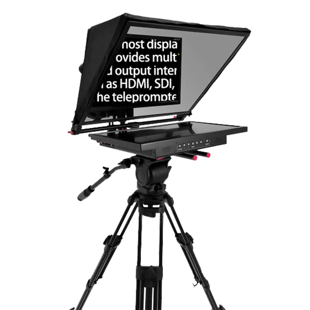 TY21G 21 inch Monitor and caster tripod Studio embedded host broadcast grade Teleprompter
