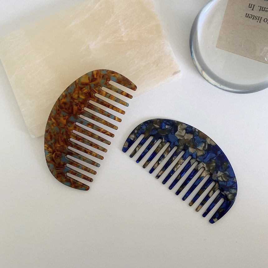 New Design Fashion mini acetate plate anti-static comb Korea Ins cute hair comb