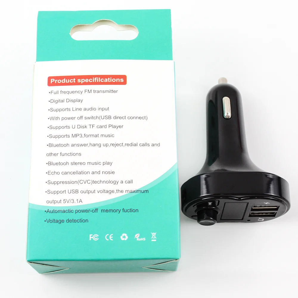 Dual USB 12V 24V Car MP3 Player Bluetooth FM Transmitter MP3 Player For Car Fast Fharge