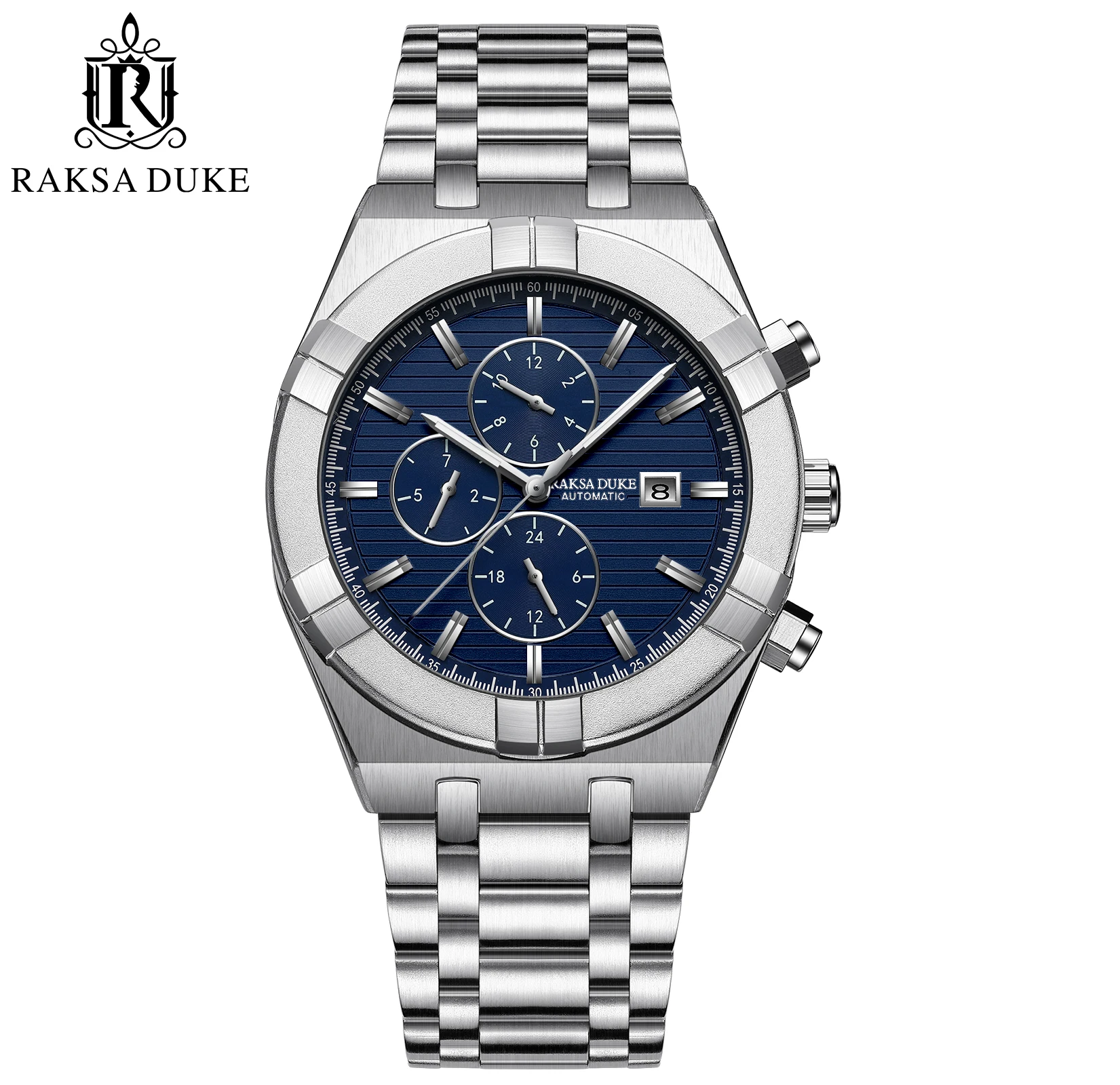 Panda Dial Watch For Men Luxury Brand Steel Watch Men Big Size Wrist Watch Mechanical