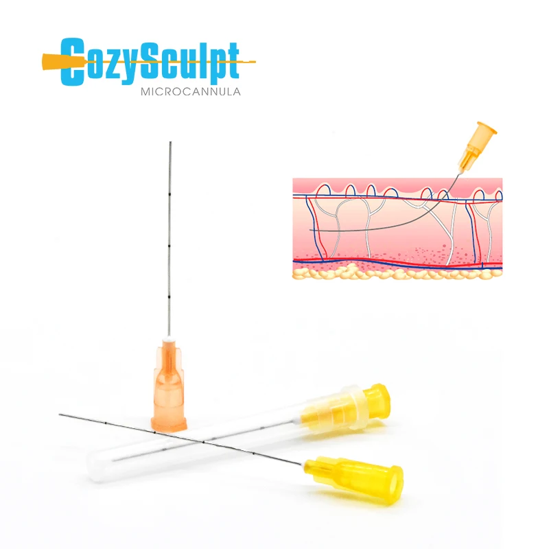 Cozysculpt ce marked medical consumables 25g 38mm 25g 50mm blunt thick micro cannula nano cannula