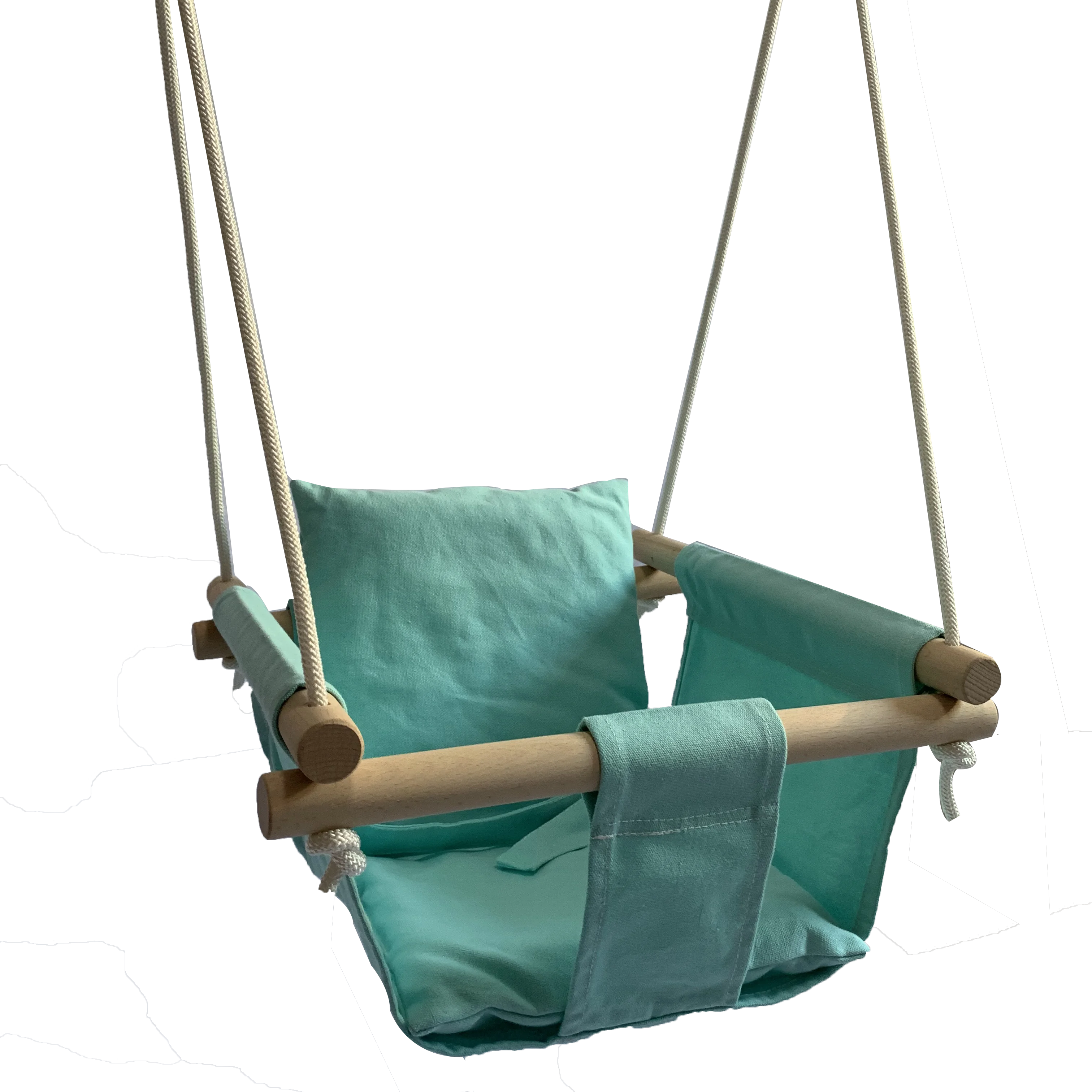 
Secure Fabric Hanging Swing Seat Chair Indoor Outdoor Canvas Hammock Chair for infant and kids birthday gift 