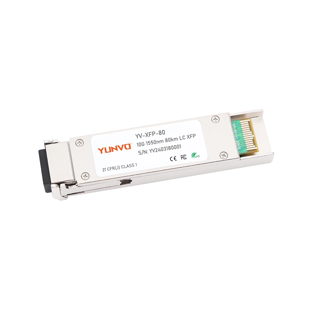 Yunvo  EX-XFP-10GE-ZR Compatible XFP 10GBASE-ZR 1550nm 80km Optical Transceiver Module XFP10GZR192LR-RGD