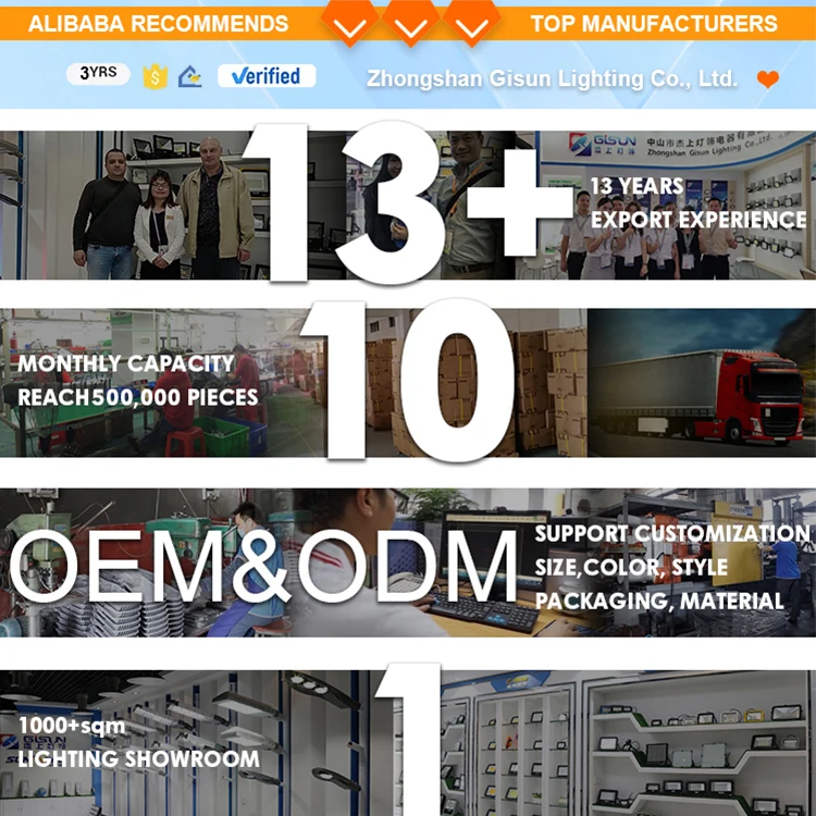 GISUN High Quality Module Adjustable Tempered Glass Electric Waterproof 50W 100W 150W 200W Led Street Light