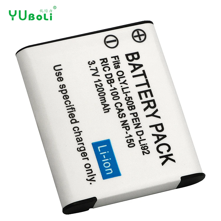 Li-50B Li50B RIC DB-100 DB100  CAS NP-150 NP150 Li-ion Camera Battery for Olympus U6010 u6020 for Pentax XZ-1 SP-800UZ D-Li92 DL