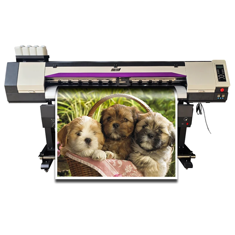 High speed large format 5 feet 6 feet printers near me single head multicolor vinyl large format printers for sale