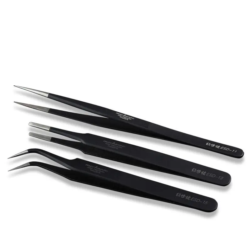 High precision tweezers Industrial grade hard strength toughness thick clamping electronic components ultra-fine flying line