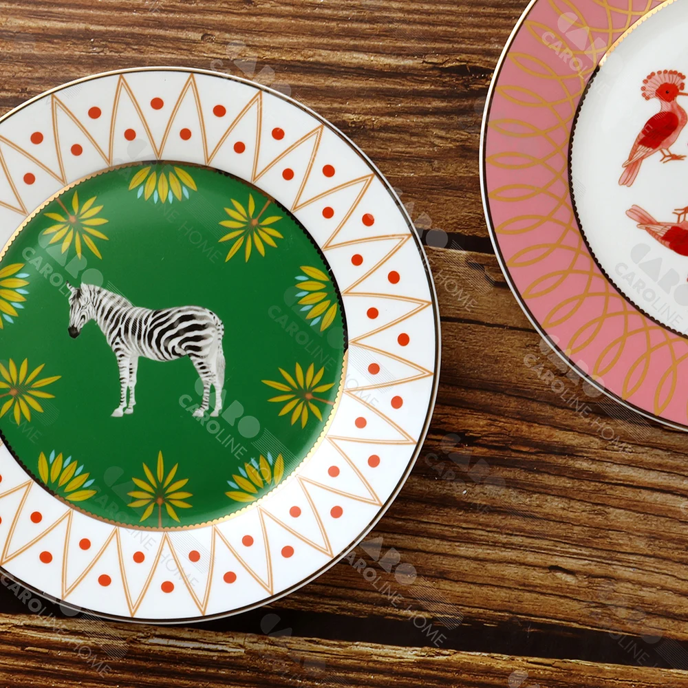 Caroline Design Hot gilded ceramic series, spring color design elements and various production processes