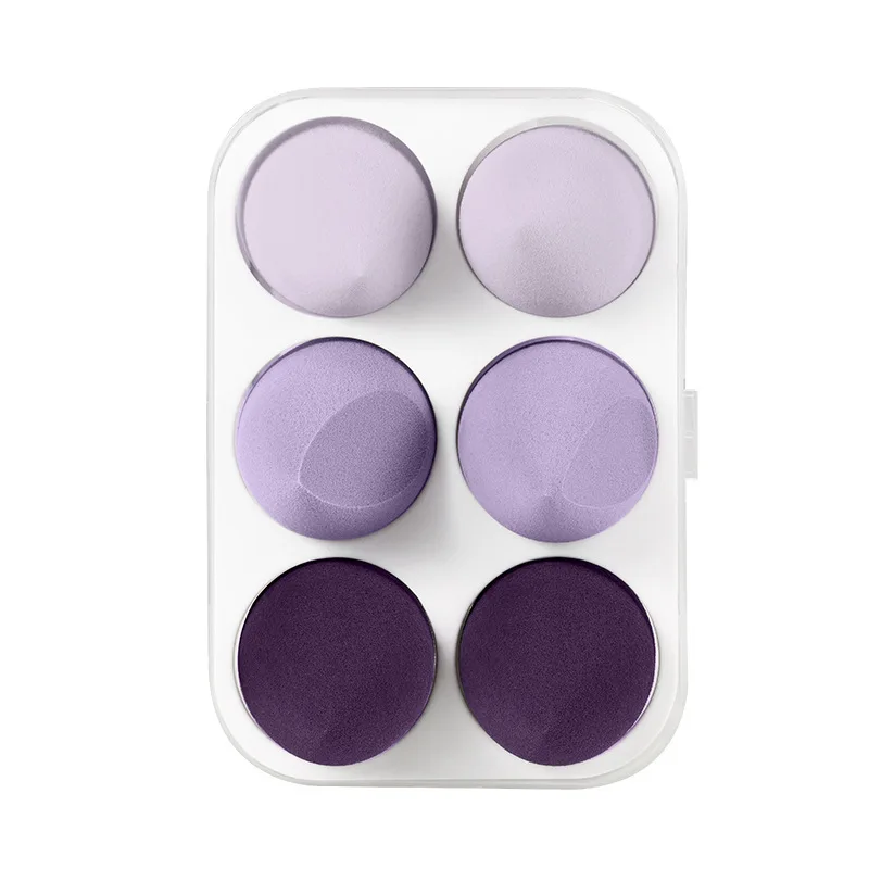 Natural Super Soft Beauty Sponge Blender Set 6 Pcs Makeup Sponges Beauty Egg Makeup Tool Private Label With Box
