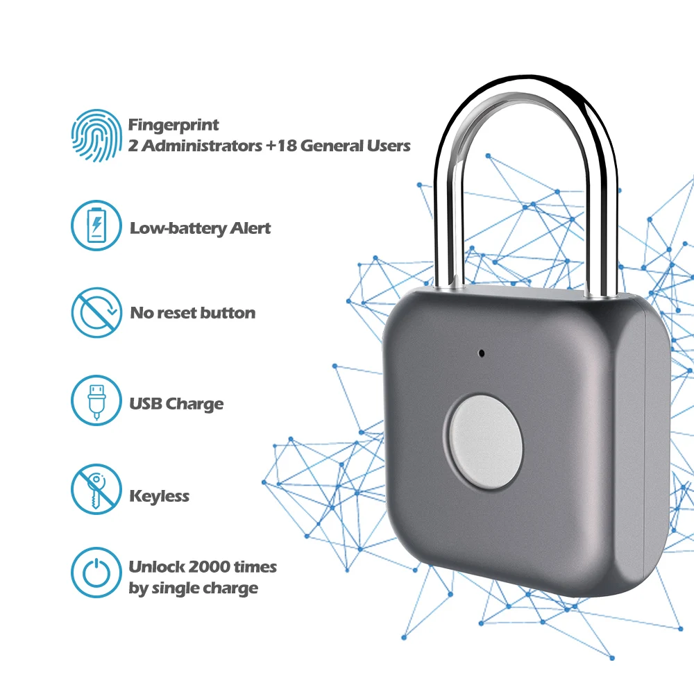 
smart lock fingerprint padlock 