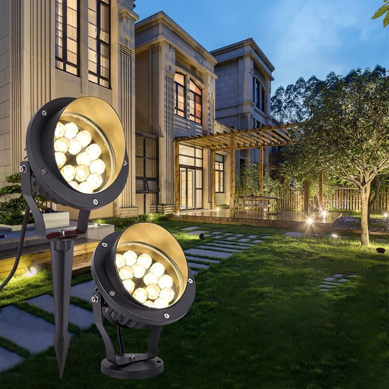 night decoration lighting park garden wood reflector outdoor projector ip65 220v wheel design led flood light