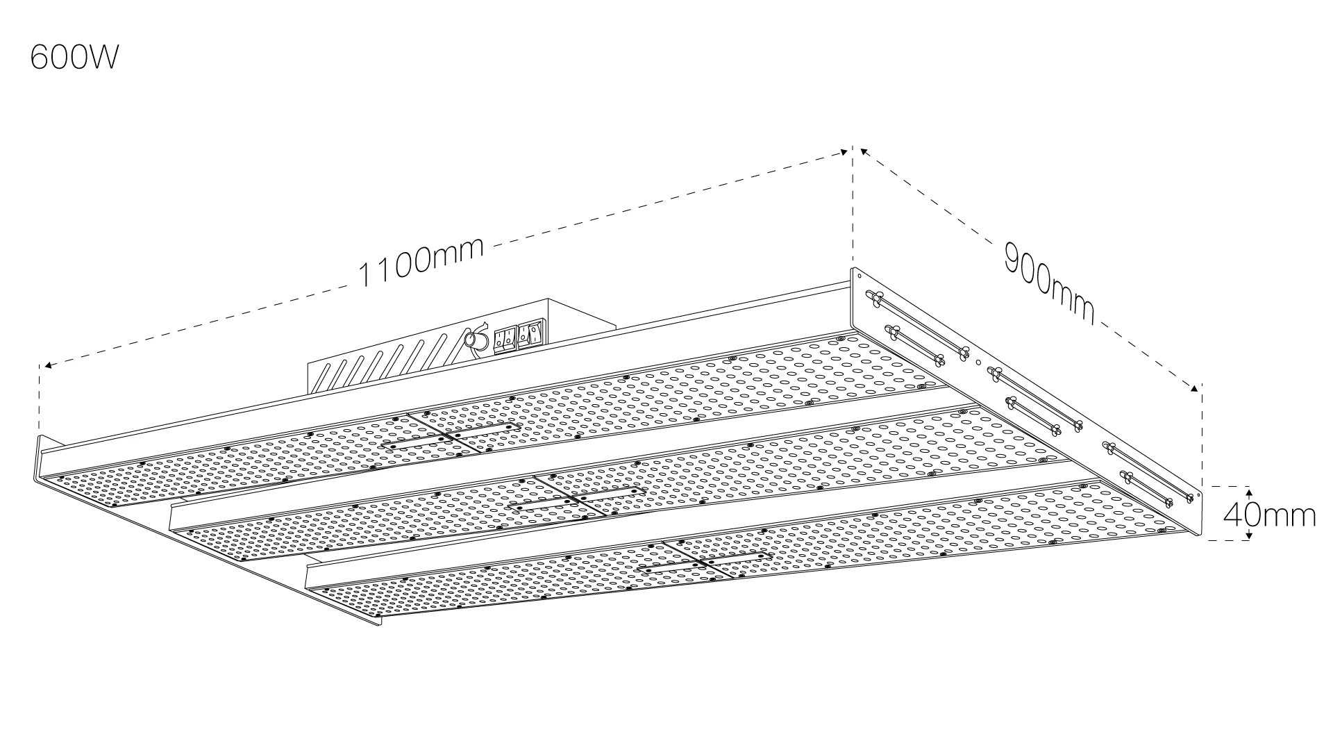  Samsung lm301h 600w паук бар полный спектр 660nm комнатное растение растет свет горизонтальная Светодиодная лампа для выращивания вертикального сельское
