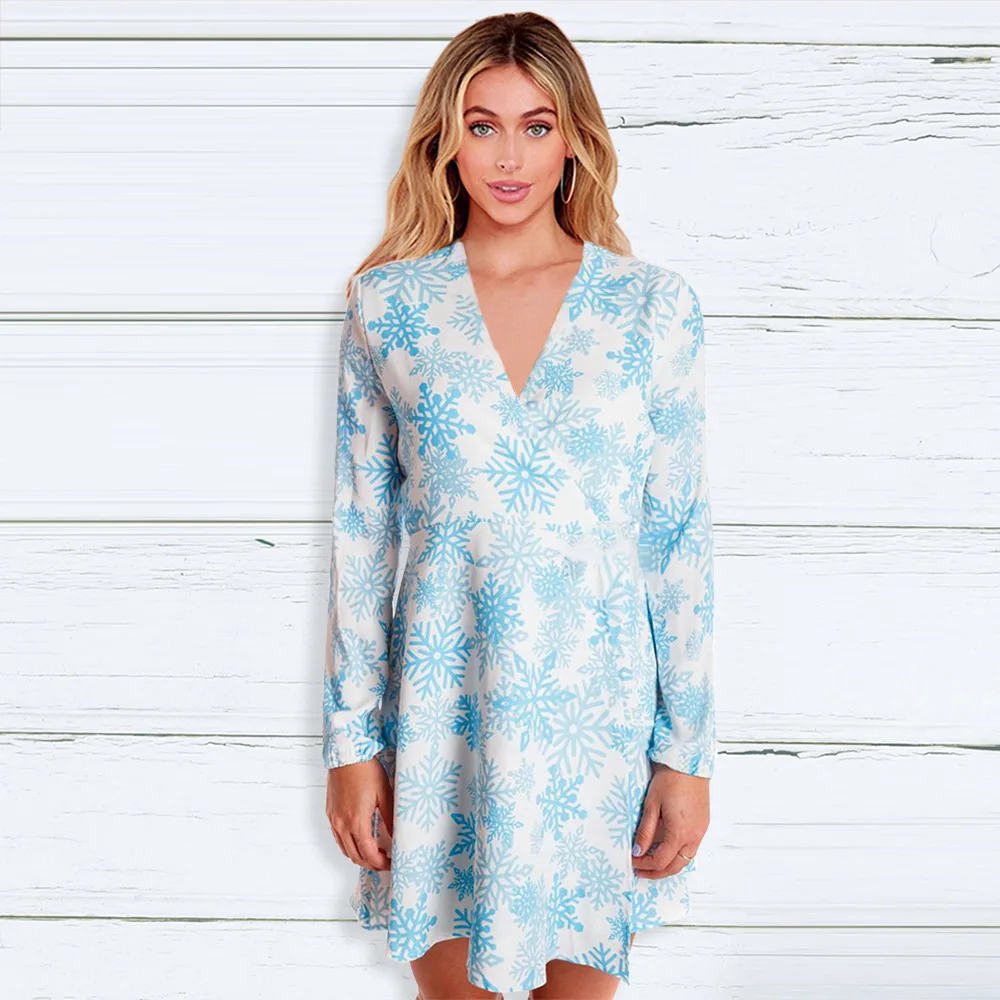 Рождественские Популярные Новые товары, женское Повседневное платье в клетку с цифровым принтом и длинным рукавом, модный осенний кардиган, юбка