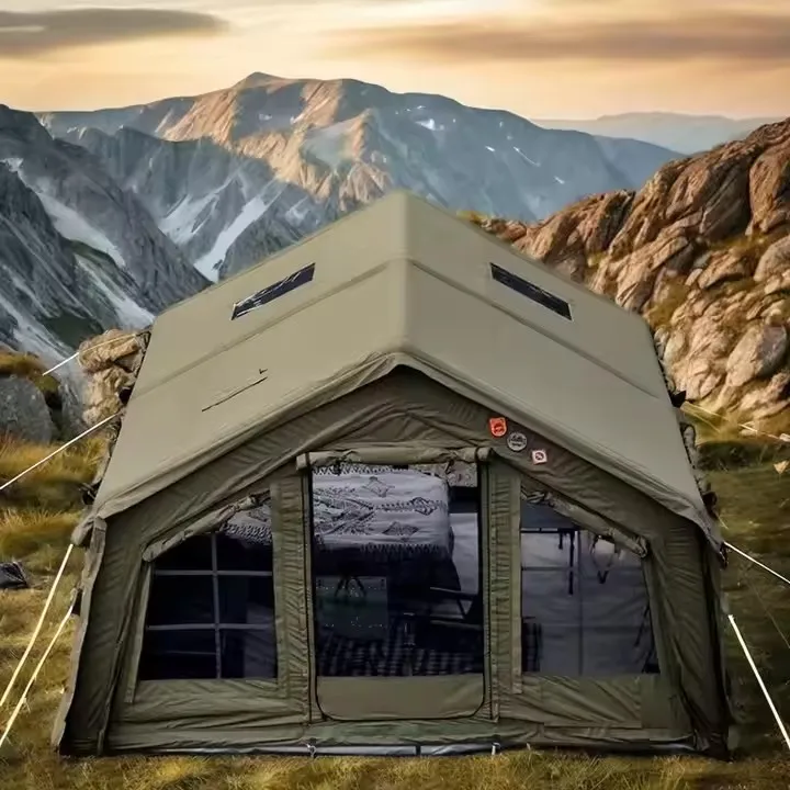 Large Family Party Cheap Outdoor Double Prefabricated House Foldable 6-Season 4-Season Tent Oxford One Bedroom