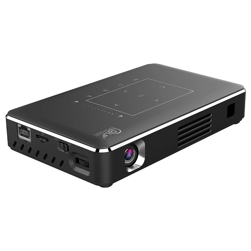 Factory price 2G+16G android 9 movie player DLP 150 Lumen 854*480 1080P FUD 4k 3D pocket projector game player P10