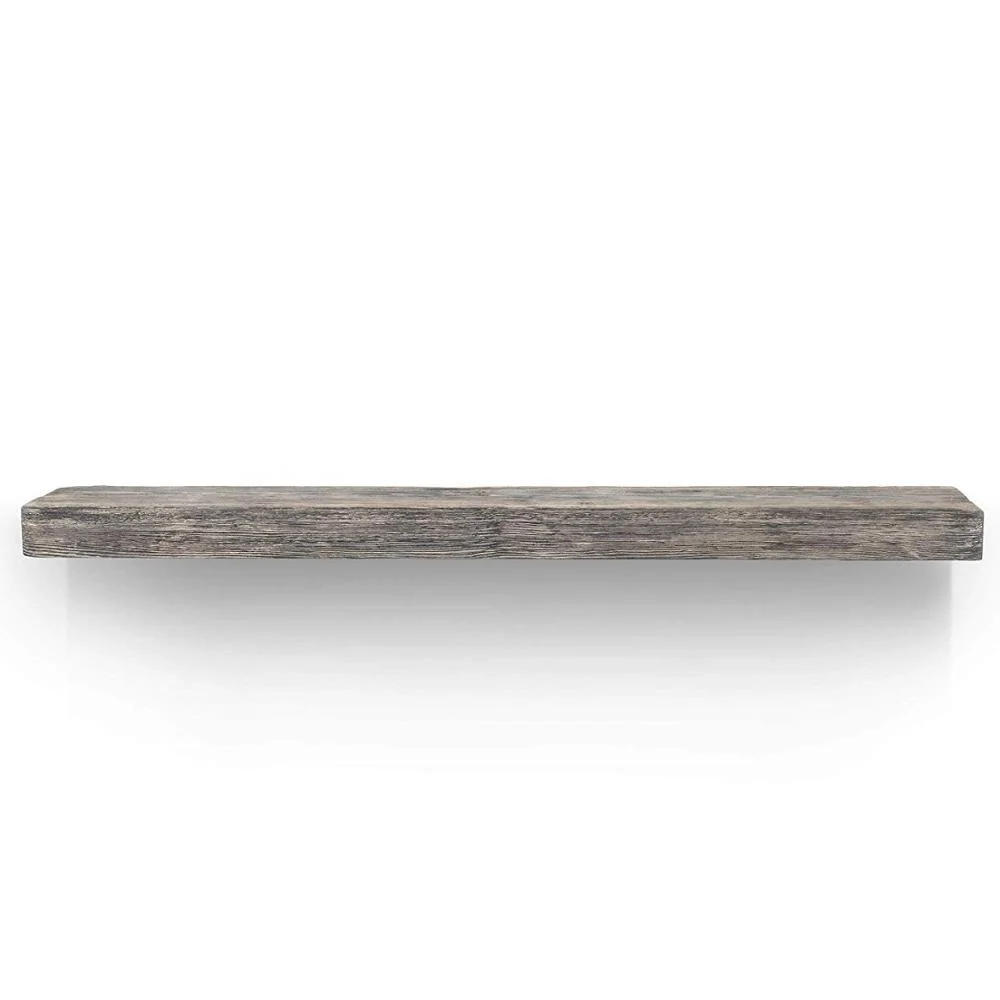 
YG CRAFT Rustic Fireplace Mantel Floating Shelf / Solid Pine Wood - Wall Decor, Mounted Farmhouse Shelving 