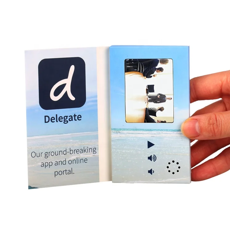 Factory supply high quality paper 2.4 inch  Lcd Screen Video Business Card