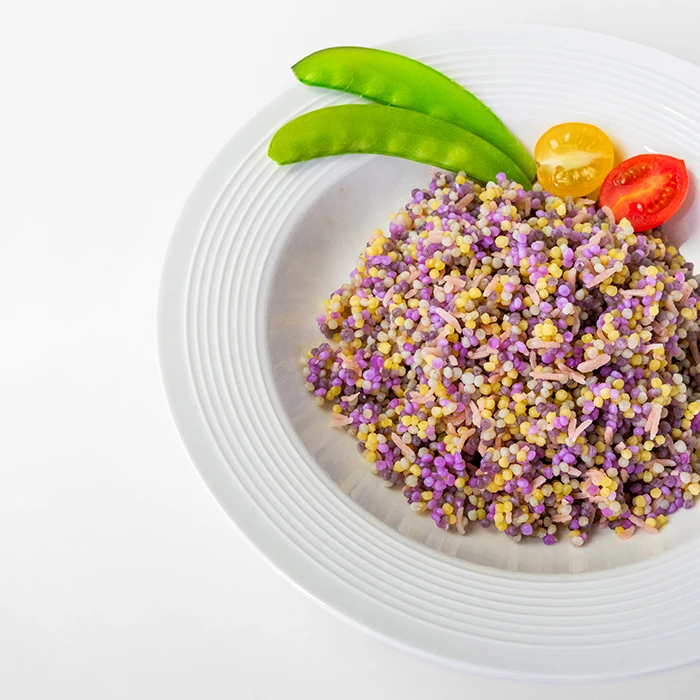 No Sugar Konjac Couscous 100% Plant-Based High Dietary Fiber Ready-to-Eat Instant Riz 12-15 Minute Preparation Dry Konjac Pearls