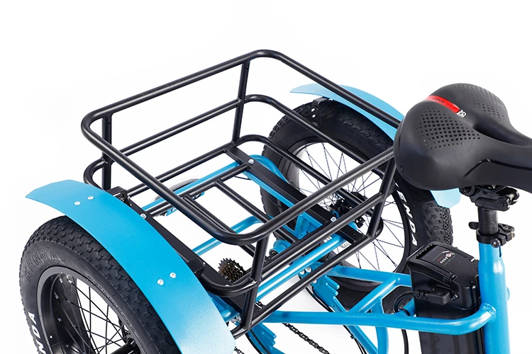 ZUKKA 20 Inch Fat Tire Electric Tricycle Alloy Frame E-Trike With Front Hub Motor 36V500W and 15Ah Lithium Battery