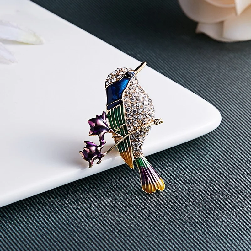 Hot Sale Fashion Cute Flower Brooches Women Pin Decorative Bird Jewelry Storage Mixed Brooch