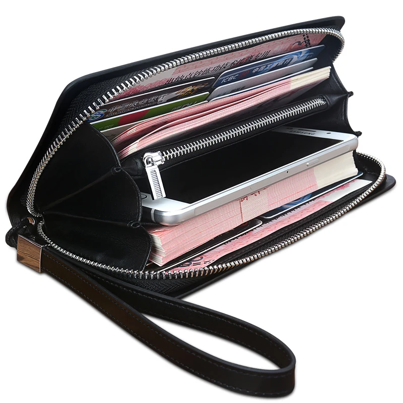 Multi Function Leather Wallet Men Slim Phone Holder Custom Card Holder Wrist Party Purse Ladies OEM Wallet Women