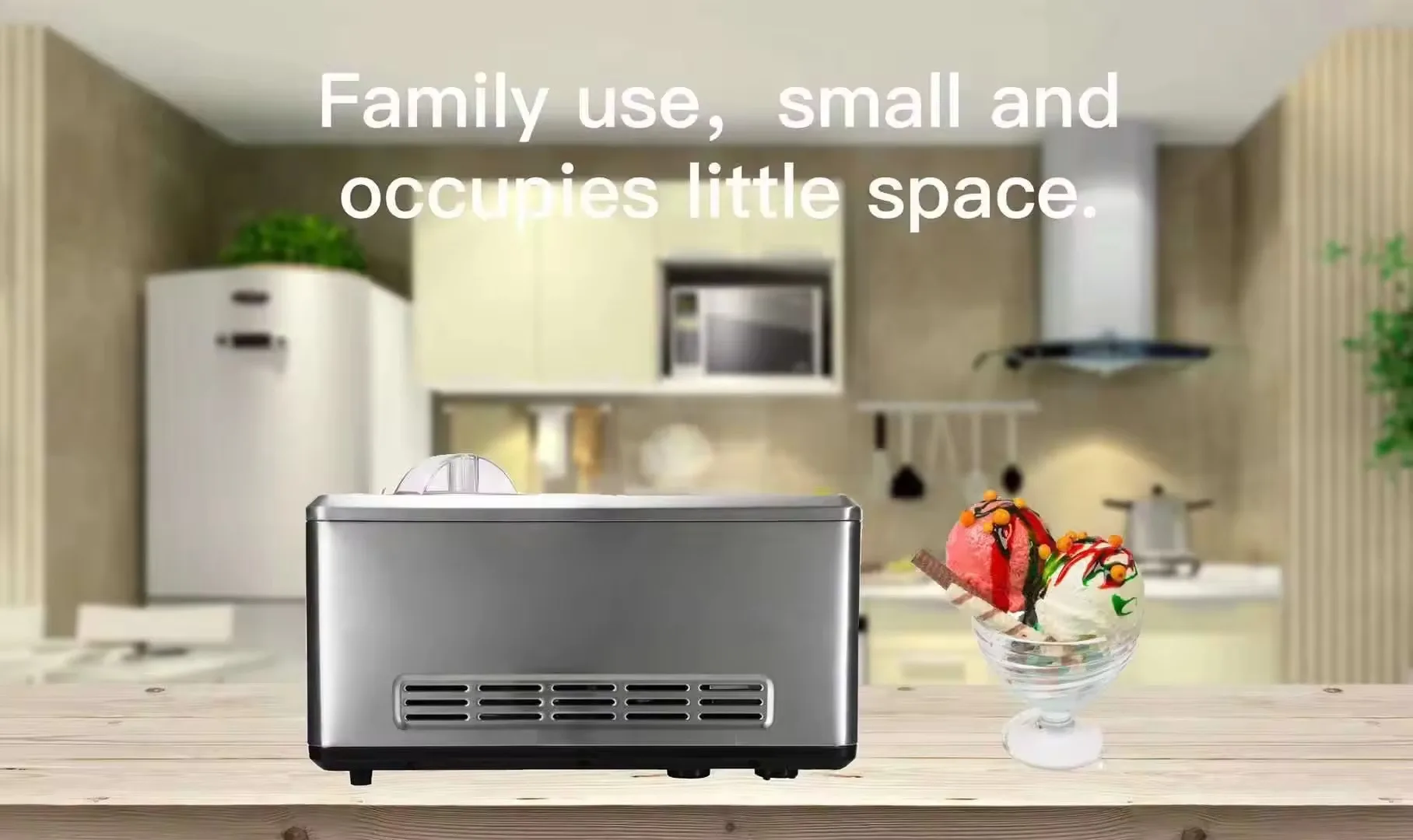 Ice Cream Maker Machine for Home 2L Large Capacity Detachable Easy to Clean Electric Household Dairy Notebook Family DIY