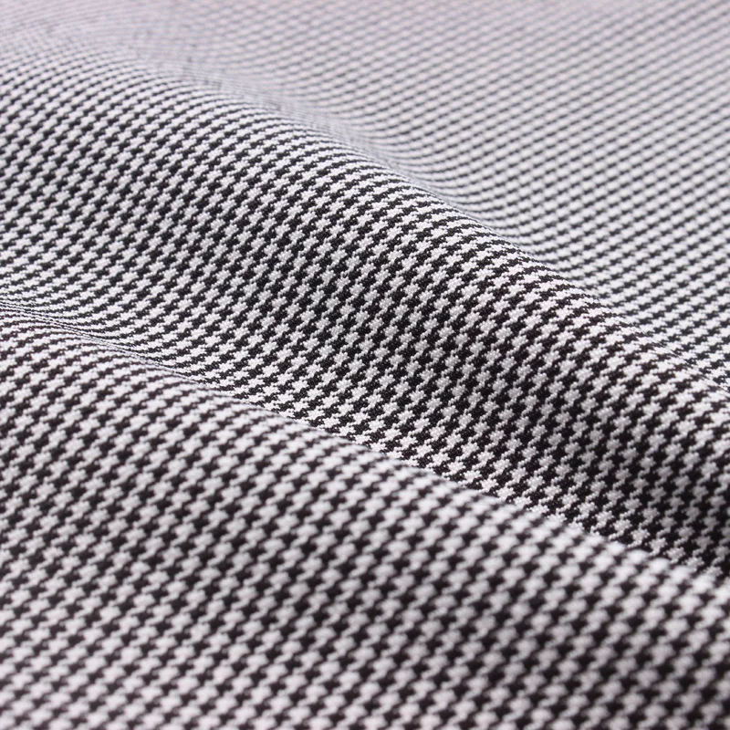 
cation and polyester Houndstooth spandex waterproof elastic fabric for jacket 