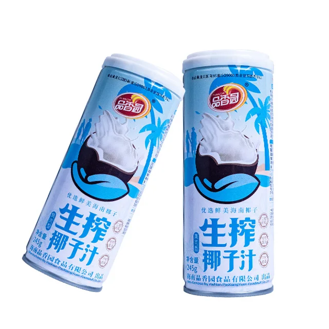 hainan factory wholesale oem haccp Fresh Squeezed  natural coconut milk juice drink bulk in cans canned