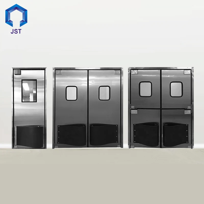 JST High Standard Modern embossed metal  cold storage insulation  swing traffic door