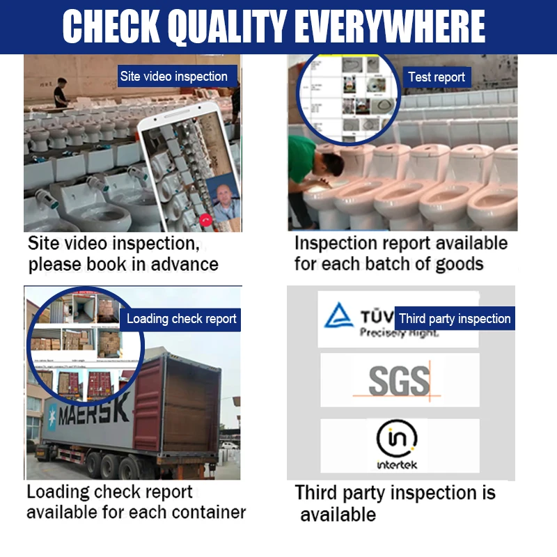 European Bathroom Modern Toilet Bowl Washdown Rimless Close Couple Toilet Square Two Piece Toilet