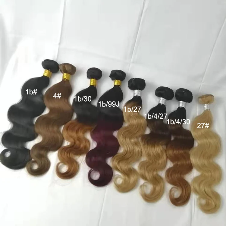 Good Quality Grade 10A Cheap Brazilian Body Wave Colored Virgin Human Hair Weave Bundle With 13X4 Swiss Lace Frontal Closure Set