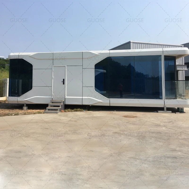 Full Smart House Fully  Furnished Hot-selling White Capsule House New Design Luxurious Container House  Office Pod