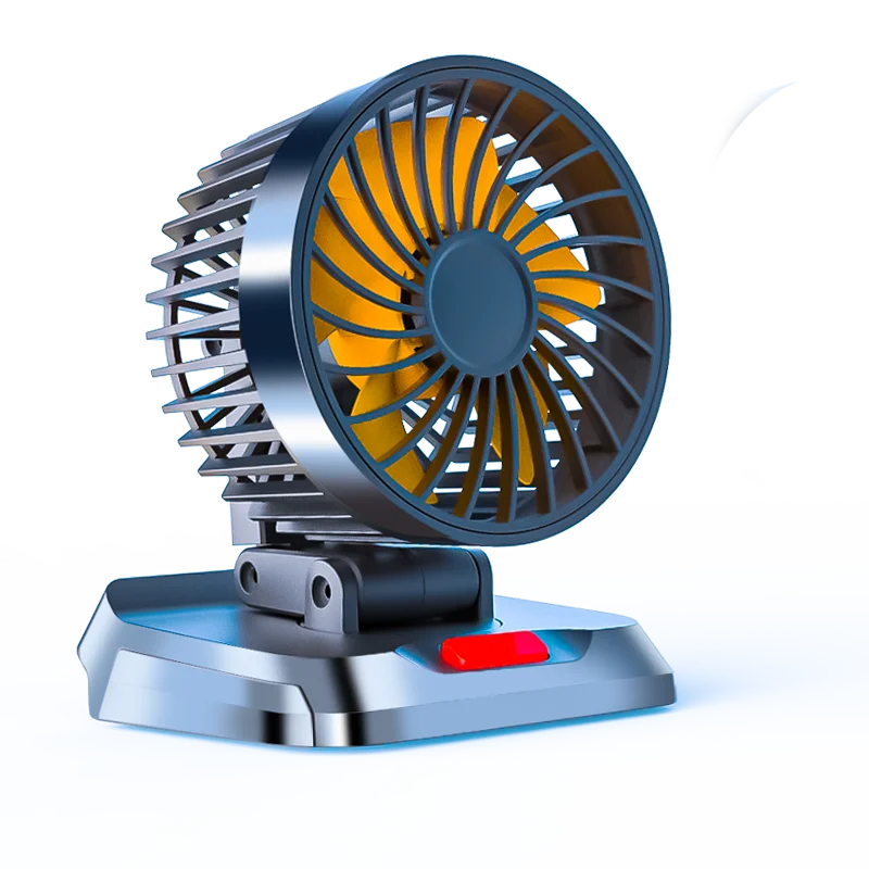 2-in-1 1 Heads Usb Portable Car Fan 5V/12V/24V Vehicle-mounted Rv Fan Cooling Fan with Parking Sign