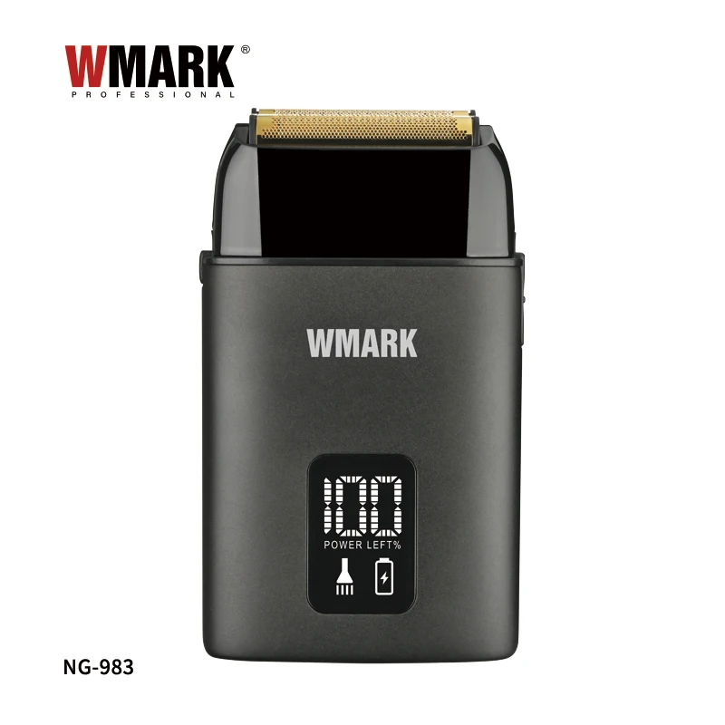 WMARK OEM NG-983 Electric USB Rechargeable Mens Push Out Trimmer Trip Reciprocating High Speed Foil Balding Shaver For Barber