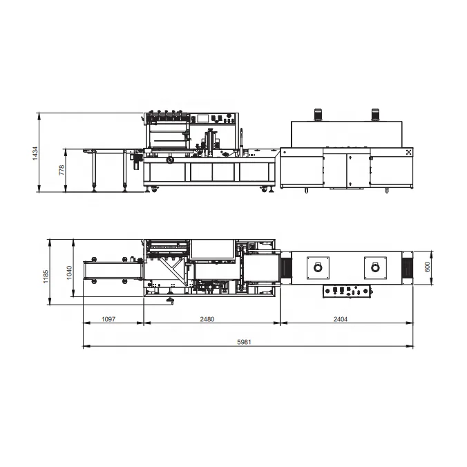 automatic high speed seal and shrink wrapping machine
