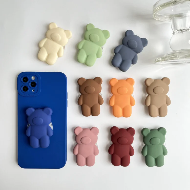 Wholesale Popings Socket Universal Phone Accessories Silicone Pvc Cute Cartoon Phone Holder Popular Phone Holder