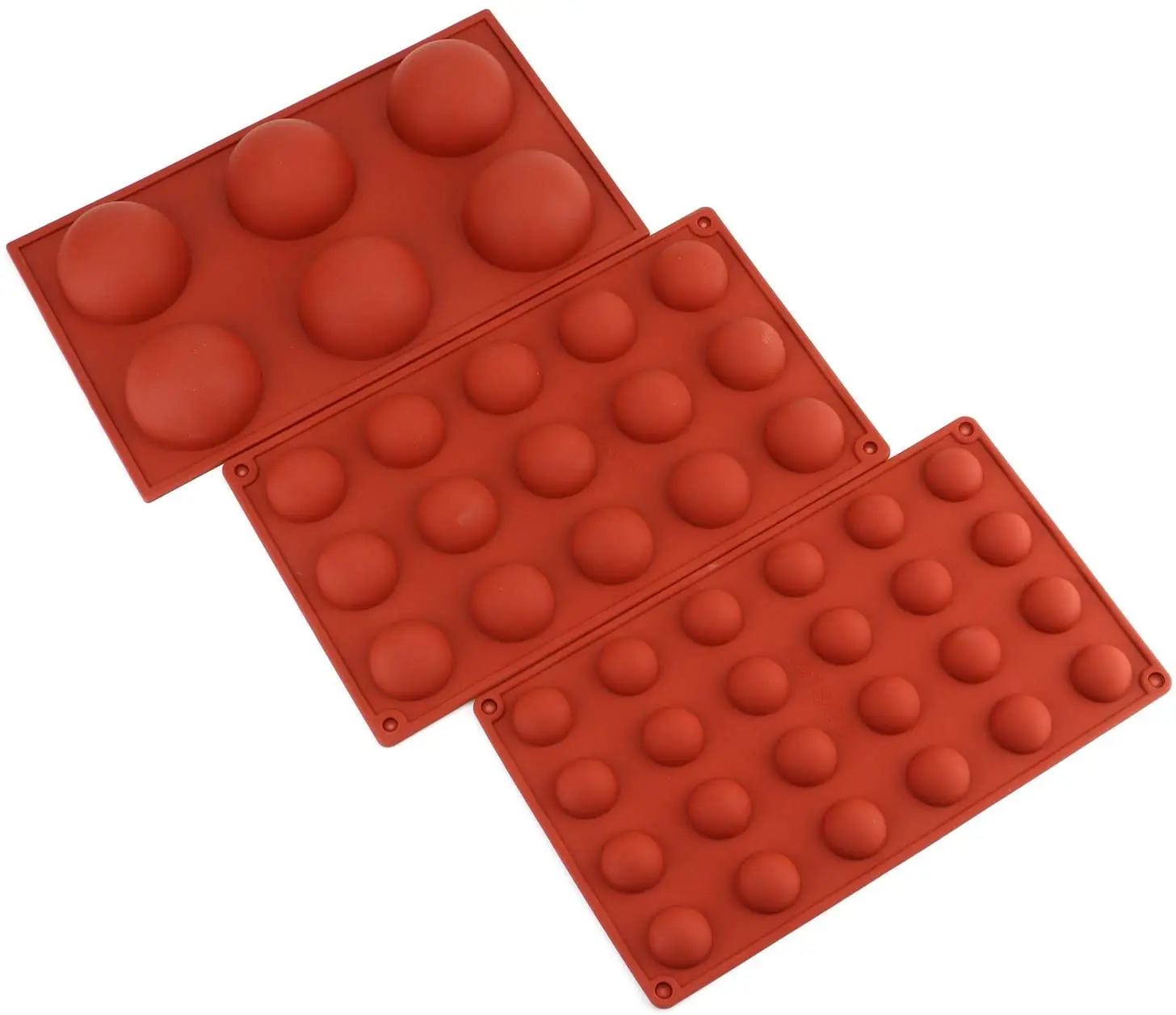 Handmade 6/8/15/24 Holes 3D Chocolate Bombes Mousse Mold Half Circle Homedge Medium Semi Sphere Silicone Mold Baking Pan  FOB Re